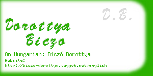 dorottya biczo business card