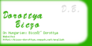 dorottya biczo business card